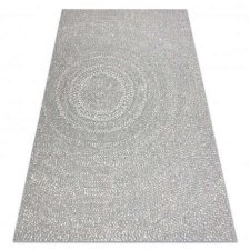  Fonott sizal flat szőnyeg 48832637 Körök, pontok szürke / krém 200x290 cm lakástextília