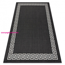  Fonott sizal flat szőnyeg 49373690 Görög fekete / krém 80x150 cm lakástextília