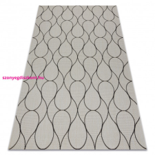  Fonott sizal flat szőnyeg 49379960 Cseppek krém / fekete 120x170 cm lakástextília