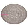  Fonott sizal Flat szőnyeg kör 48834686 Pontok elpirul bézs kör 120 cm