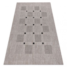 Fonott sizal floorlux szőnyeg 20079 Négyszögletes ezüst / fekete 60x110 cm lakástextília