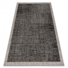  Fonott sizal floorlux szőnyeg 20401 Keret fekete / ezüst 140x200 cm lakástextília