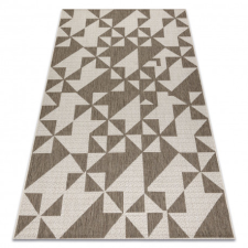 Fonott sizal floorlux szőnyeg 20489 pezsgő / taupe HÁROMSZÖGEK 120x170 cm lakástextília