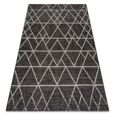 Fonott sizal floorlux szőnyeg 20508 fekete / ezüst HÁROMSZÖGEK 120x170 cm lakástextília