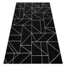  Fonott sizal floorlux szőnyeg 20605 fekete / ezüst HÁROMSZÖGEK, GEOMETRIAI 140x200 cm lakástextília