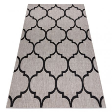 Fonott sizal floorlux szőnyeg 20608 marokkói rácsos ezüst / fekete 60x110 cm lakástextília