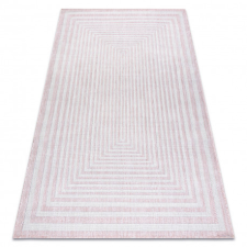 Fonott sizal szőnyeg SION labirintus 22376 lapos szövött rózsaszín / ecru 80x150 cm lakástextília
