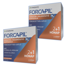 Forcapil Keratin+ Hajregeneráló és hajerősítő kapszula DUO 2X180 db vitamin és táplálékkiegészítő