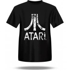 Force India Blaze Entertainment, Atari T-Shirt, (M), Distressed logó (AP5), Retro, Fekete, Gaming póló (FG-ATAR-TSHIRT-AP5-M)