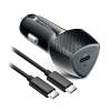 Forcell CARBON autós töltő C 3.0 PD20W CC50-1C fekete (összesen 20W) + kábel C PD60W típusú kábel