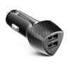 Forcell Carbon Car Charger USB QC 3,0 18W + USB QC 3,0 18W CC50-2A36W fekete (összesen 36W)