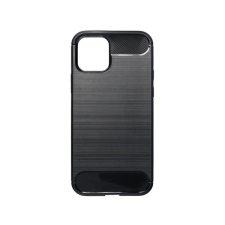 Forcell Carbon hátlap tok Apple iPhone 12/12 Pro, fekete tok és táska