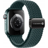 Forcell F-Design FA02 Apple Watch 38/40/41mm nylon mágneses szíj, sötétzöld ( )