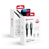 Forcell F-Energy C260 USB-C-USB-C QC4.0 töltő / adatkábel, PD 5A, 100W, 1,2m, fekete