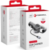 Forcell F-ENERGY CC50-1AC USB-A autós töltő USB-C kábellel, PD QC3.0, 3A, 38W, carbon fekete (5903396133831)