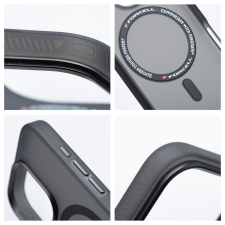 Forcell F-Protect MagSafe-kompatibilis tok Samsung Galaxy S25 Ultra - fekete átlátszó tok és táska