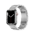 Forcell FA10 Apple Watch 42/44/45/49mm fém szíj, ezüst