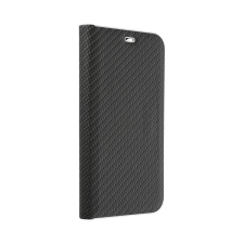 Forcell LUNA flipes Carbon Xiaomi redmi Note 10 5G fekete tok és táska