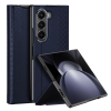 Forcell Samsung Galaxy Z Fold 6 5G telefon tok, elő+hátlap tok, műbőr, sötétkék, SM-F956B/DS, Dux Ducis Bril