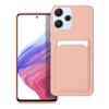 Forcell Telefontok Xiaomi Redmi 12 - Forcell Card - pink kártyatartós szilikon hátlap tok