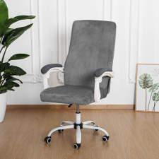 Forcheer Forgószék Huzat (L-es, bársonyos, 1 részes, rugalmas, mosható, sötétszürke) lakástextília