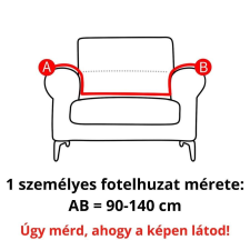 Forcheer Klasszikus Fotel Huzat (enyhén vízlep., világosszürke) lakástextília