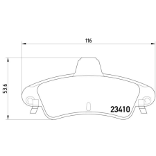  Ford Mondeo 1 hátsó fékbetét (-) - Hart autóalkatrész