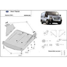  Ford Transit, 2007-2013 (Front hajtás) - Motorvédő lemez autóalkatrész