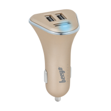 Forever 2xUSB-A Autós töltő - Bézs (FE459527) mobiltelefon kellék