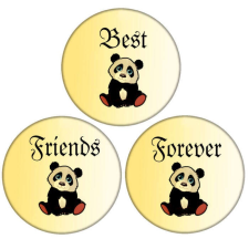 Forever Pandás Best Friends Forever hármas kitűző kitűző