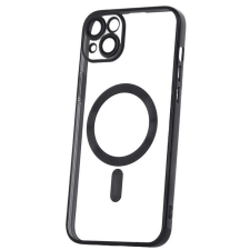 Forever Szilikon TPU védőtok Mag Color Chrome iPhone 15 Plus számára (TPUAPIP15PLMCCTFOBK), fekete tok és táska