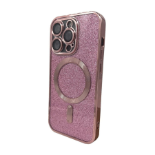 Forever Szilikon TPU védőtok Mag Glitter Chrome iPhone 13 Pro számára (TPUAPIP13PMGCTFOPI), rózsaszín tok és táska