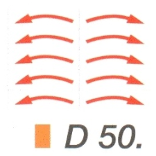  Forgásirány D50 információs címke