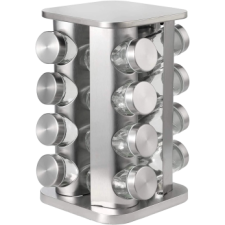  Forgó fűszertartó állvány - 16 darabos ezüst papírárú, csomagoló és tárolóeszköz