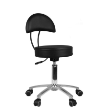  Forgó munkaszék, háttámlával, fekete műbőrrel (8024) szépségápolási bútor