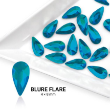  Formakő csepp alakú - 4x8mm - Blue Flare 20db körömdíszítő