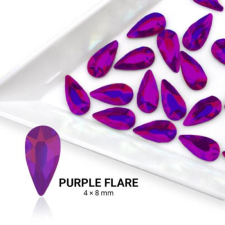  Formakő csepp alakú - 4x8mm - Purple Flare körömdíszítő