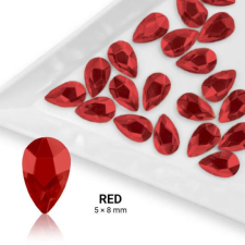  Formakő csepp alakú - 5x8mm - Red körömdíszítő