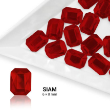 Formakő téglalap alakú - 6x8mm - Siam körömdíszítő