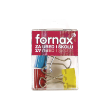 Fornax Binderkapocs 25mm, BC-31, 4 db műanyag dobozban, Fornax színes gemkapocs, tűzőkapocs