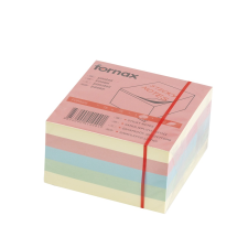 Fornax Jegyzettömb öntapadó, 75x75mm, 450lap, pasztell (A-FOR0005) (A-FOR0005) post-it