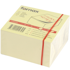 Fornax Jegyzettömb öntapadó, 75x75mm, 450lap, sárga (A-FOR0004) (A-FOR0004) post-it