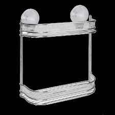 FORRAIKER FLOWER POLC 2 RÉSZES, KRÓM 27X29X12CM fürdőszoba kiegészítő