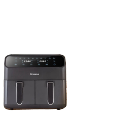  Forrólevegős sütő, kétkamrás, 9 literes kapacitás, fekete, EU fritőz