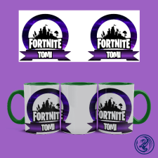  Fortnite logo bögre (Zöld) bögrék, csészék