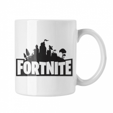  Fortnite logó - Fehér Bögre bögrék, csészék