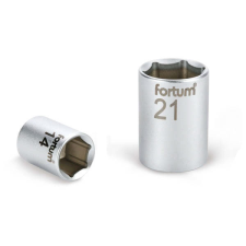 FORTUM garancia dugófej, 1/2&quot;, 17mm, 61CrV5, mattkróm, 38mm hosszú FORTUM dugókulcs