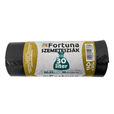 Fortuna Szemeteszsák FORTUNA 30L fekete 50x60 cm 20 db/tekercs tisztító- és takarítószer, higiénia