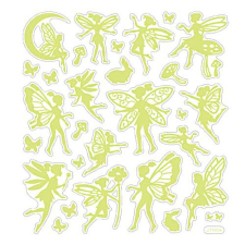  Foszforeszkáló matrica, Flower lady. Mérete: 7x15 cm dekorációs kellék