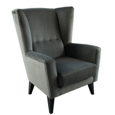  Fotel-füles, világosszürke/fekete, RODEZA bútor